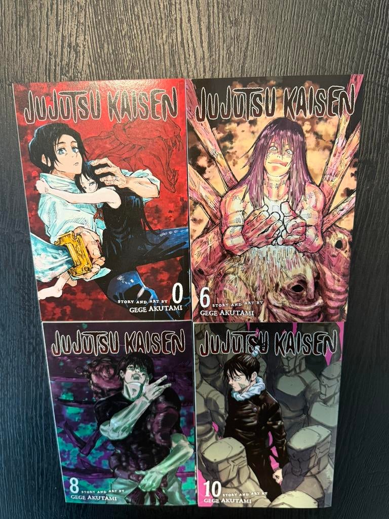 Jujutsu Kaisen manga volume 0, 6, 8 & 10 (SET), Boeken, Strips | Comics, Meerdere comics, Ophalen of Verzenden, Zo goed als nieuw