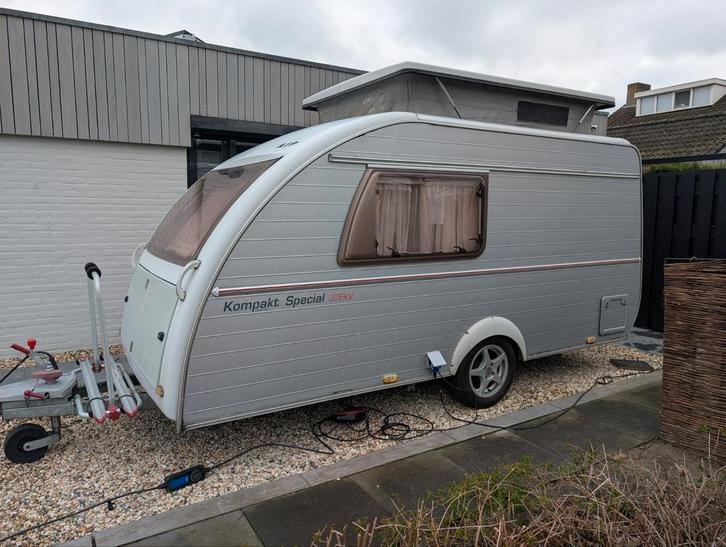 Kip kompact speciale 37 hefdak caravan 2003 luifel,fietsdr., Caravans en Kamperen, Caravans, Bedrijf, tot en met 2, 500 - 750 kg