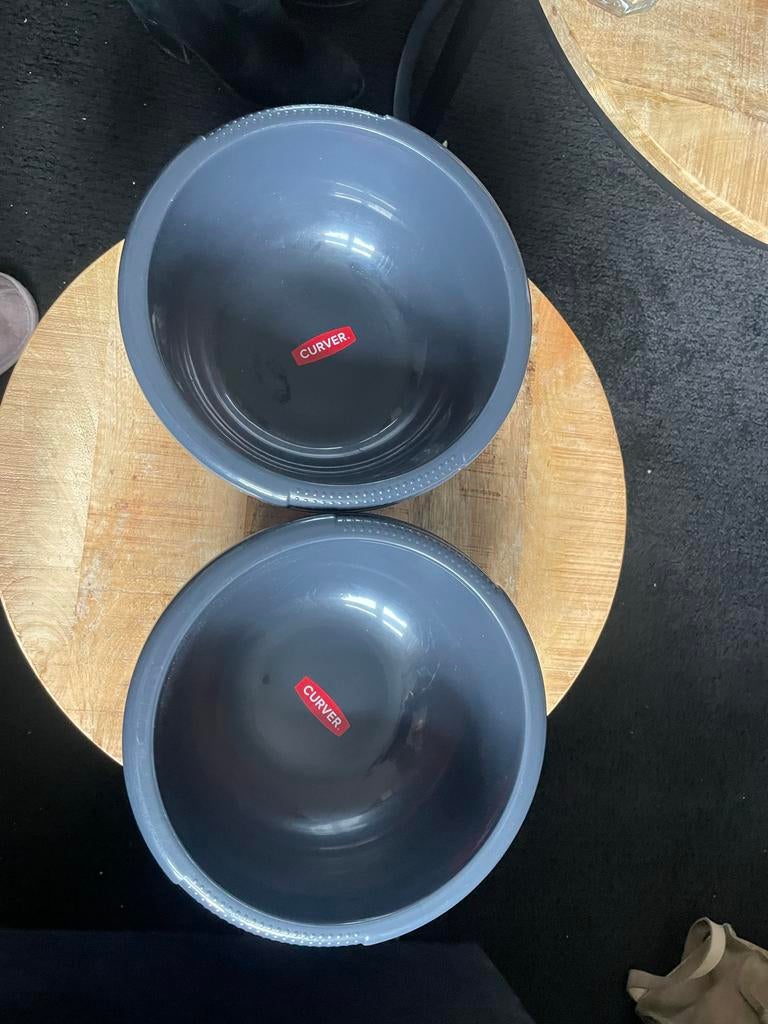 Curver Schalen Set - 2 Stuks, Grijs, Zo goed als nieuw, Kunststof, Schaal, Rond, Ophalen of Verzenden