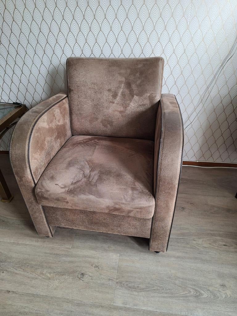 Twee fauteuls, Ophalen, Minder dan 75 cm, Stof, 50 tot 75 cm