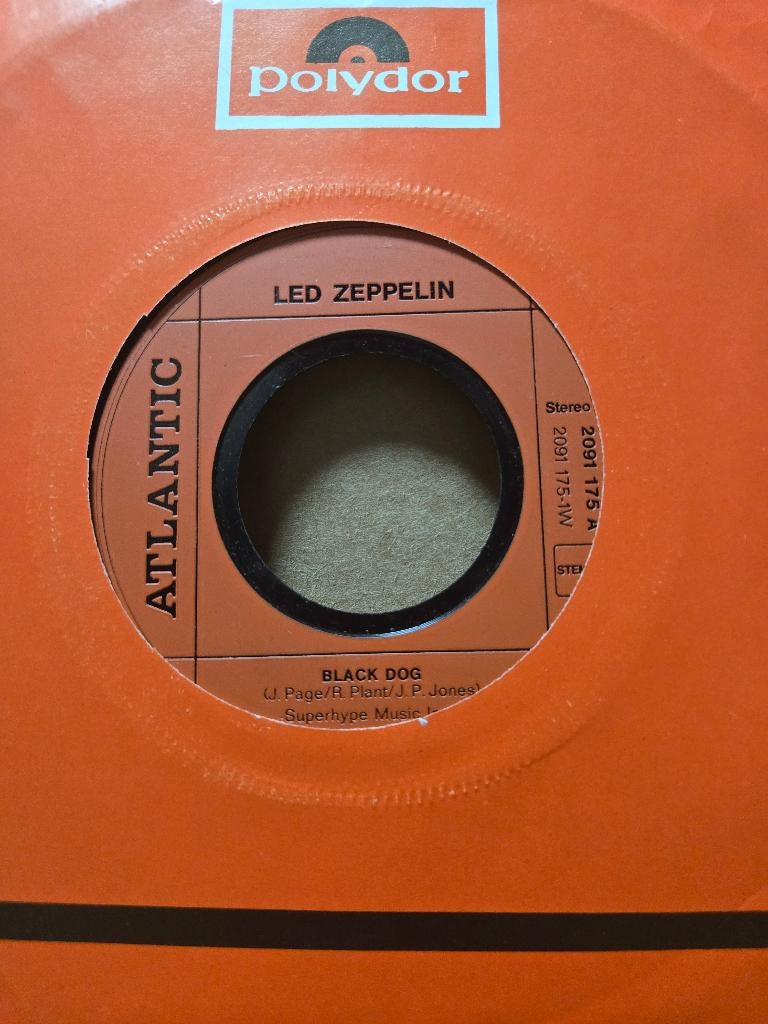 Led Zeppelin - Black dog, Cd's en Dvd's, Vinyl Singles, Gebruikt, Beschermende buitenhoes, Single, 1970 - 1979, Rock en Metal