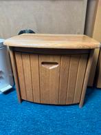 Houten kastje met klepdeurtjes en vakken, Ophalen, Gebruikt, Met klep(pen), 50 tot 100 cm