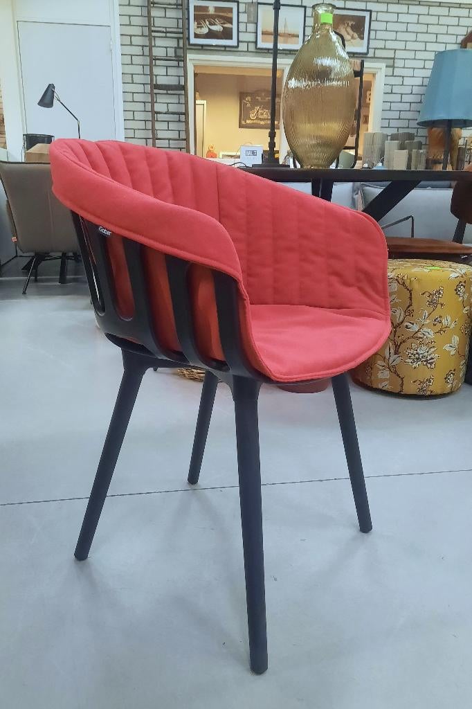 2x leuke design stoel tuinstoel GABER modern Basket, Huis en Inrichting, Stoelen, Ophalen, Twee, Stof, Zwart