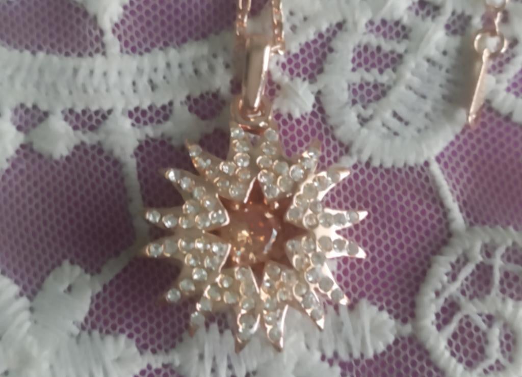 Zonnehanger 18 karaat goud RGP, Met kristal, Nieuw, Ophalen of Verzenden, Goud