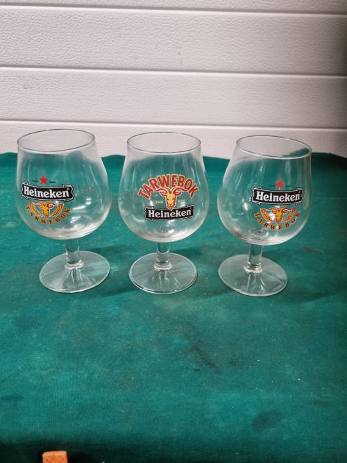 glazen heineken tarwebok op voet, Ophalen of Verzenden, 'T Olde Gre-j, Info@toldegrej.nl, Endepoelstraat 20f Didam