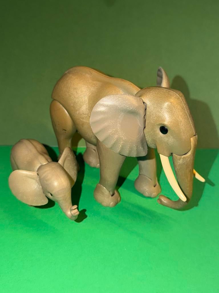 Feb 972: playmobil: dieren: olifant met kalf, Ophalen of Verzenden, Gebruikt, Los playmobil