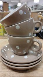 Union Pacific Tableware 3 kopjes en schotels met stippen, Huis en Inrichting, Ophalen of Verzenden, Zo goed als nieuw, Overige stijlen