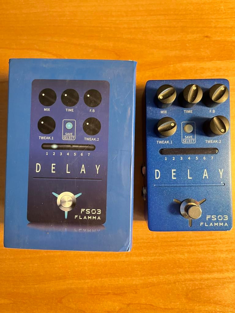 Flamma FS03 stereo delay pedaal, Ophalen of Verzenden, Gebruikt, Delay of Echo