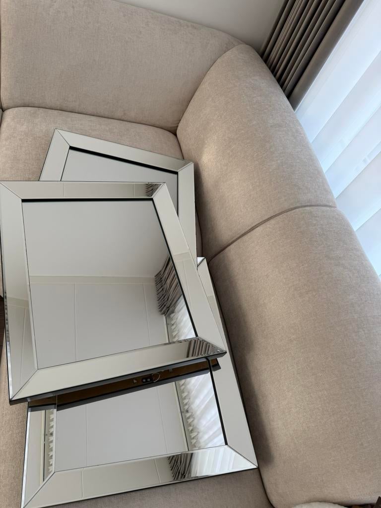 Eric kuster style grote spiegels zilverkleurig, Huis en Inrichting, Woonaccessoires | Spiegels, Ophalen, Zo goed als nieuw, Minder dan 100 cm