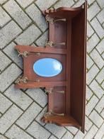 Antieke houten kapstok met spiegel in prima staat, Gebruikt, Minder dan 100 cm, Hout, Ophalen