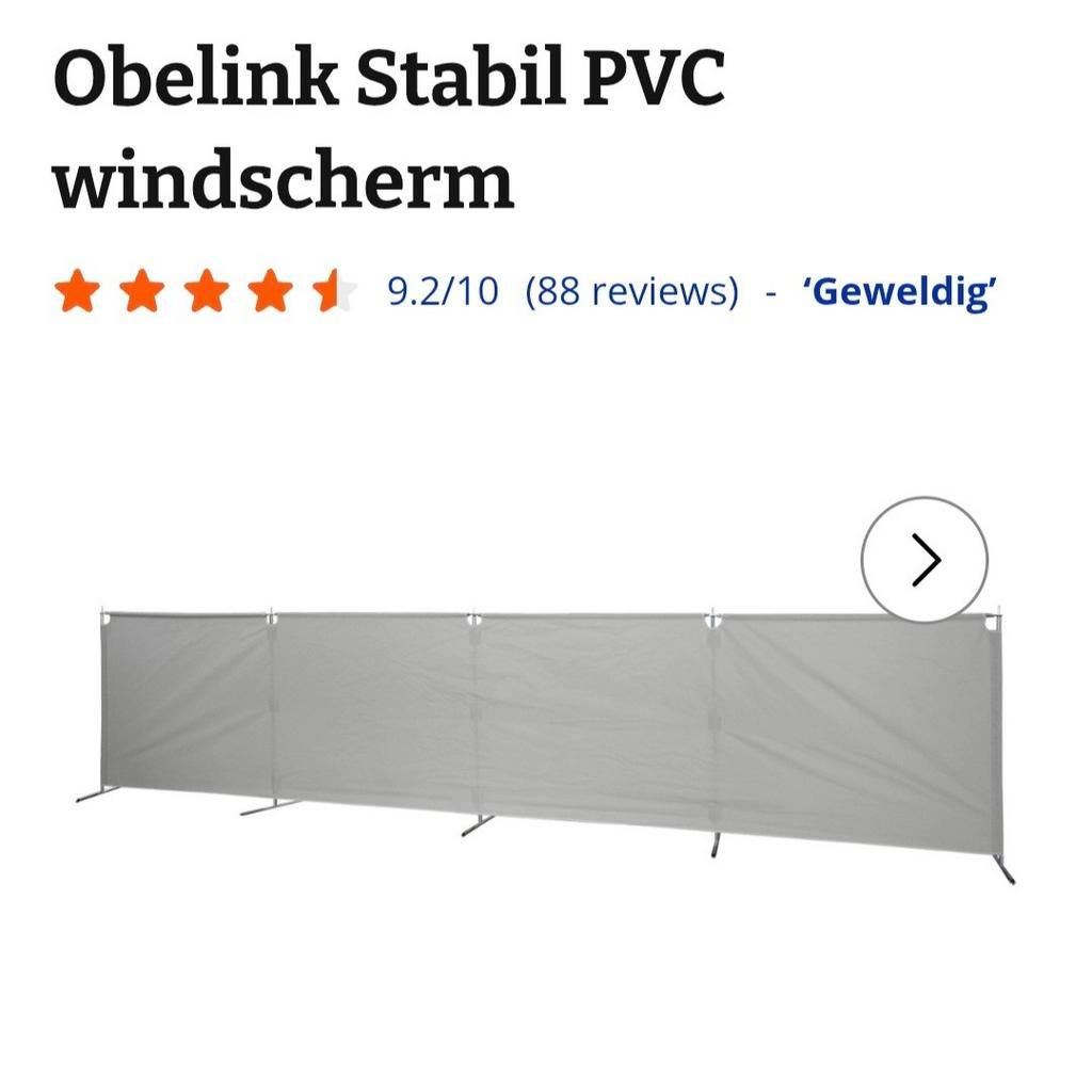 Obelink windscherm 6 meter, Caravans en Kamperen, Windschermen, Ophalen of Verzenden