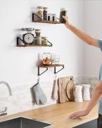 Set van 3 Zwevende Wandplanken - Rustiek Bruin, Ophalen, Nieuw