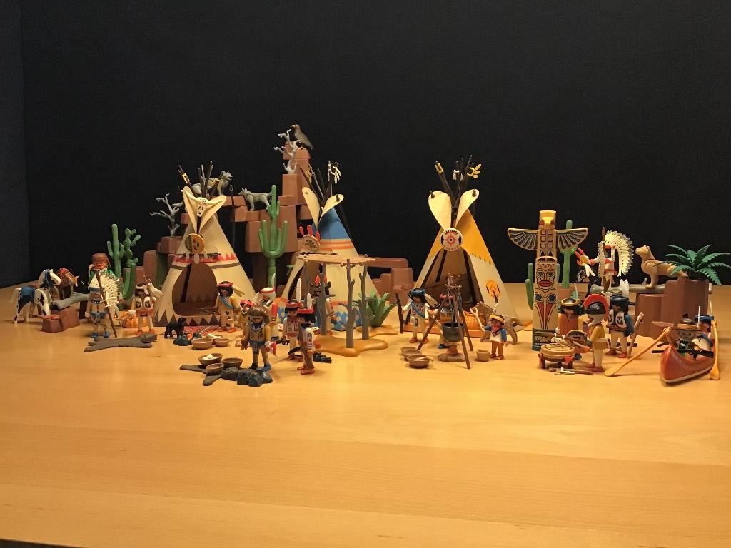 Playmobil groot Indianenkamp, Ophalen of Verzenden, Gebruikt, Complete set