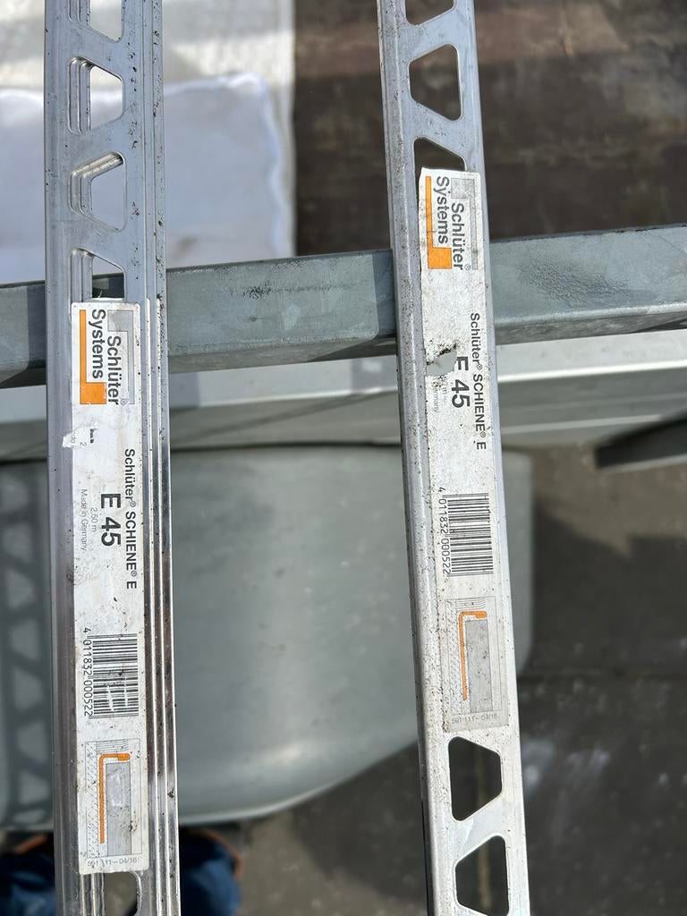 Schlüter SCHIENE E E45 tegelprofiel, Doe-het-zelf en Verbouw, Tegels, Ophalen, Overige typen, Nieuw, Overige materialen