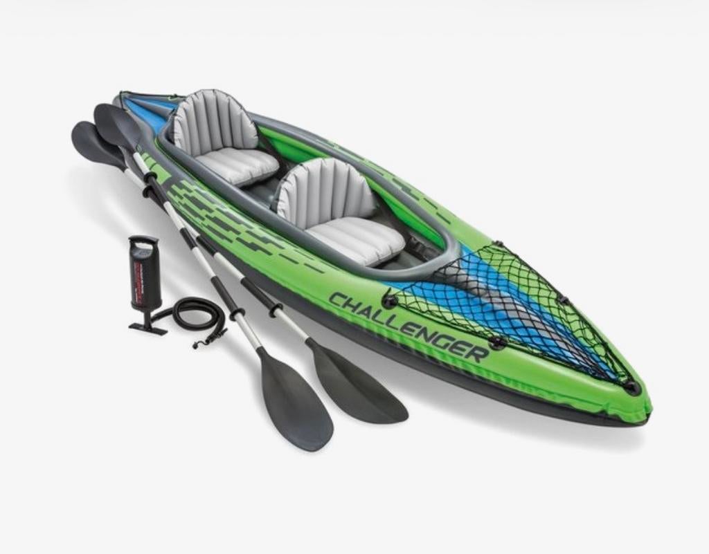Intex Challenger K2 Opblaasbare Kajak - 2 Personen, Ophalen, Kajak, Nieuw, Twee personen