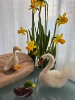 Set van 3 handgemaakte vilten vijvervogels, Verzenden, Nieuw, Figuurtje(s)