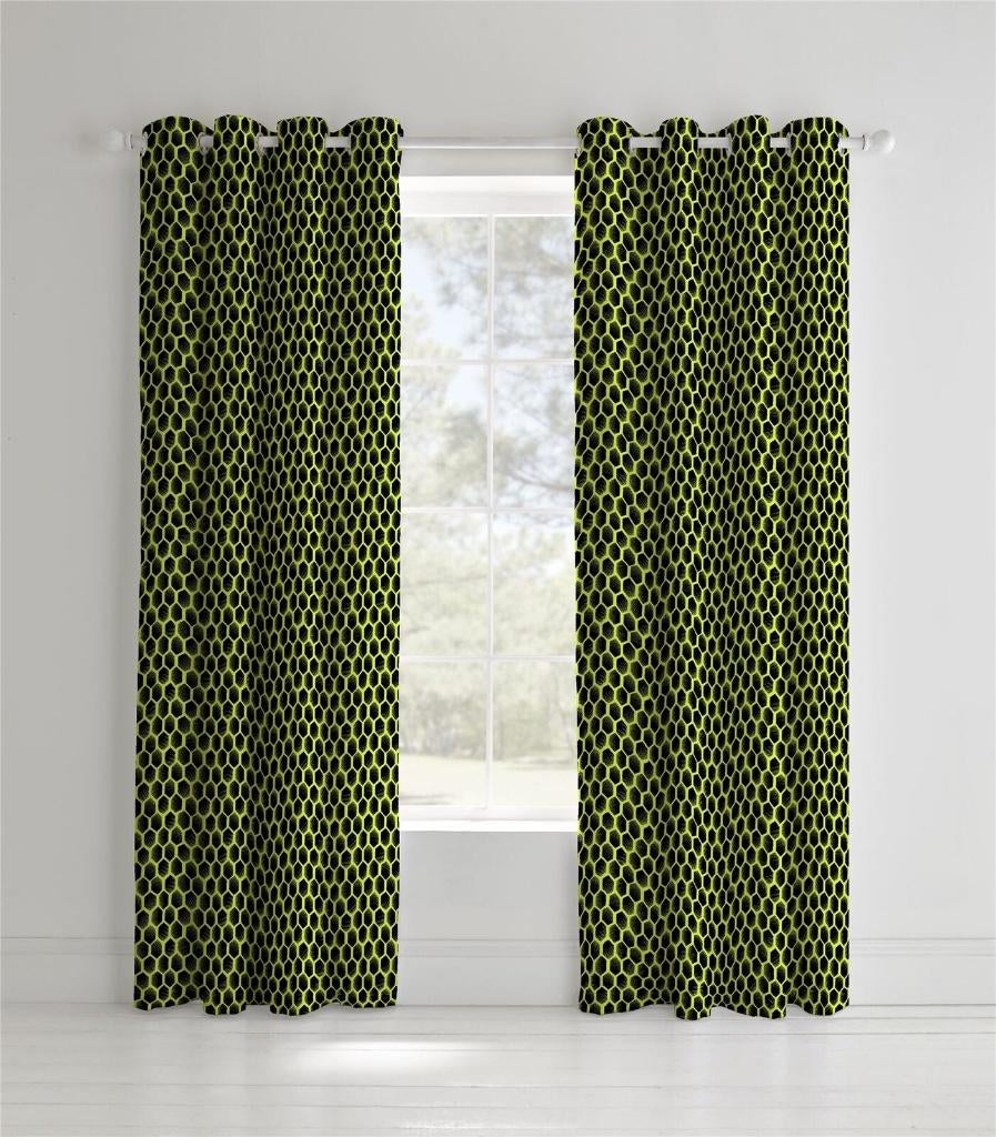 Voetbal gordijnen set geel-zwart, kant en klaar NIEUW, 100 tot 150 cm, Verzenden, 100 tot 150 cm, Voetbalgordijn, voetbalkamer