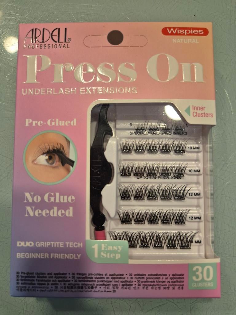 Ardell proffesional: press on lashes, geen lijm nodig, Ogen, Zwart, Nieuw, Ophalen of Verzenden