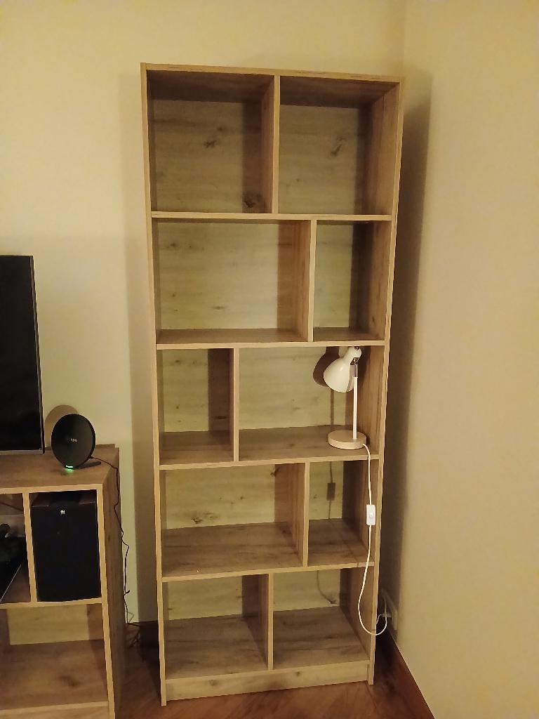Boekenkast Mosbjerg 10 schappen, Ophalen, Met plank(en), Nieuw, 50 tot 100 cm
