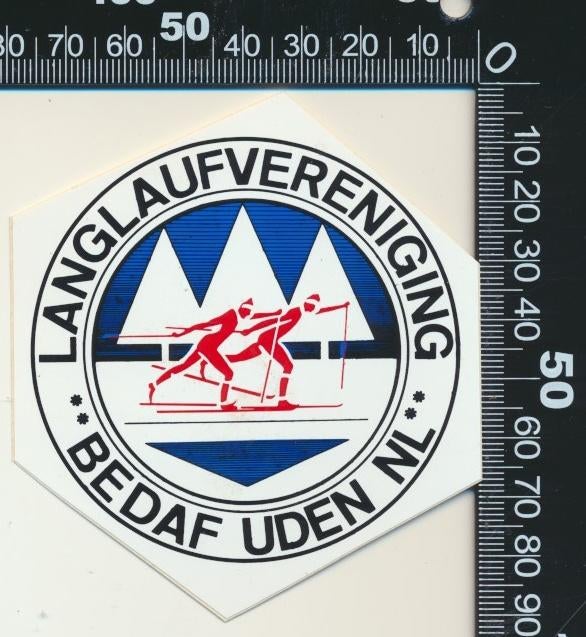Sticker: Langlaufvereniging Bedaf - Uden (2), Ophalen of Verzenden, Zo goed als nieuw, Sport