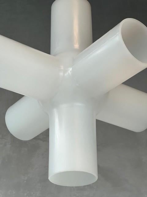 Crosslight hanglamp Jan Melis & Ben Oostrum design prijs p/s, DARK, Kunststof, Jaren 90, DARK