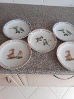 5 boterhambordjes, Antiek en Kunst, Antiek | Servies compleet, Ophalen