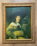 Grote prent cavalier op doek, Frans Hals, goudkleurige lijst, Ophalen