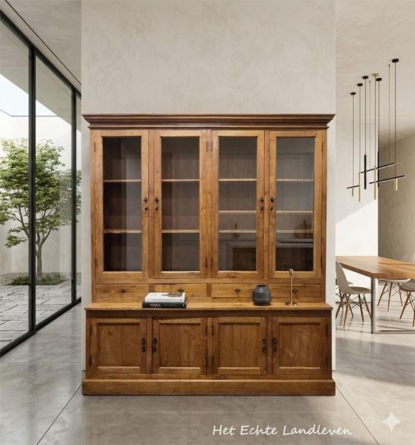 Mooie Vitrinekast / Buffetkast grote voorraad, 200 cm of meer, Nieuw, Ophalen of Verzenden, 200 cm of meer