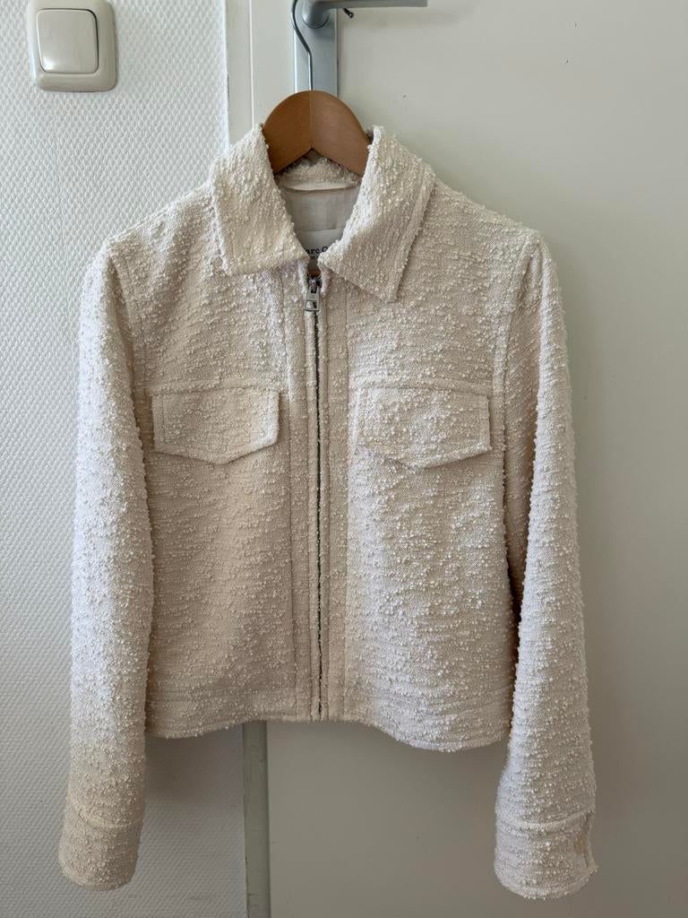 Marc O’Polo bouclé jasje niewstaat S, Kleding | Dames, Ophalen, Zo goed als nieuw, Maat 36 (S), Beige