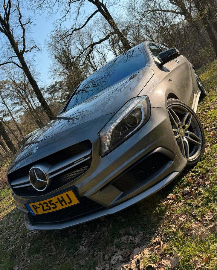 Mercedes-Benz A-Klasse A 45 AMG 4MATIC Aut7 2014 Grijs, Auto's, Mercedes-Benz, Bedrijf, A-Klasse, 4x4, ABS, Achteruitrijcamera