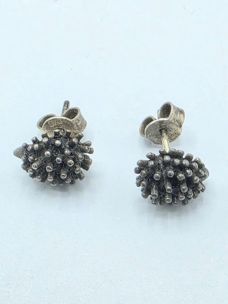 Vintage Zilveren Oorbellen egel, Verzenden, ., Zo goed als nieuw, .