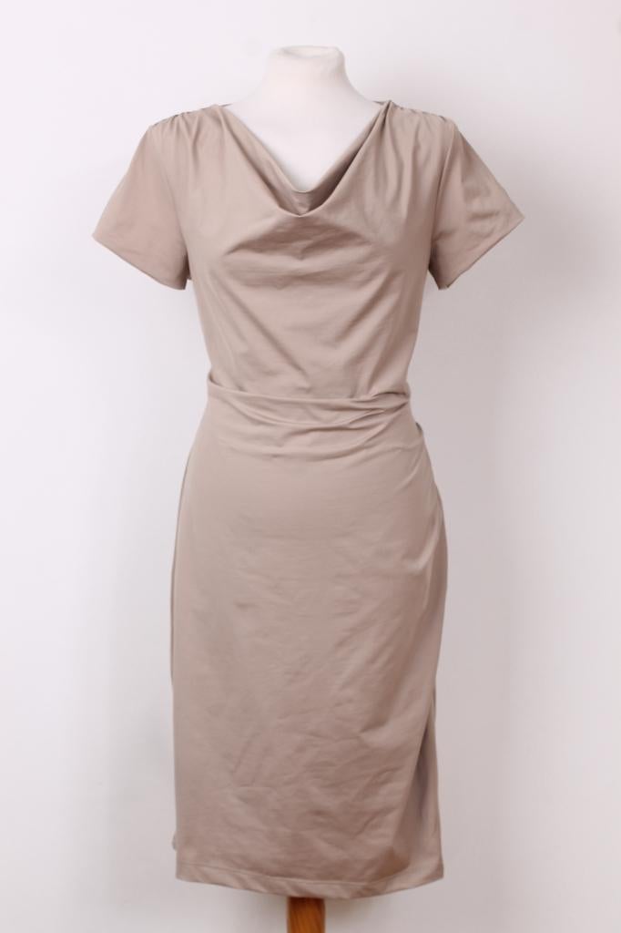 Zomer! Geplooide jurk Josephine & Co maat 42, Kleding | Dames, Jurken, Beige, Maat 42/44 (L), Ophalen of Verzenden, Zo goed als nieuw