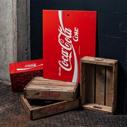 Groot Reclamebord Italiaans Coca-Cola Automaat Metal Vintage, Verzamelen, Ophalen of Verzenden, Gebruikt, Reclamebord