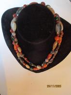 ketting edelsteen kralen lang 108 cm. 200 gram zwaar., Ophalen of Verzenden, Gebruikt