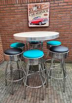 FIFTIES SIXTIES AMERIKAANSE BARKRUKKEN BEL AIR BARTAFEL, Huis en Inrichting, Barkrukken, Ophalen, 5 krukken of meer, Met voetsteun