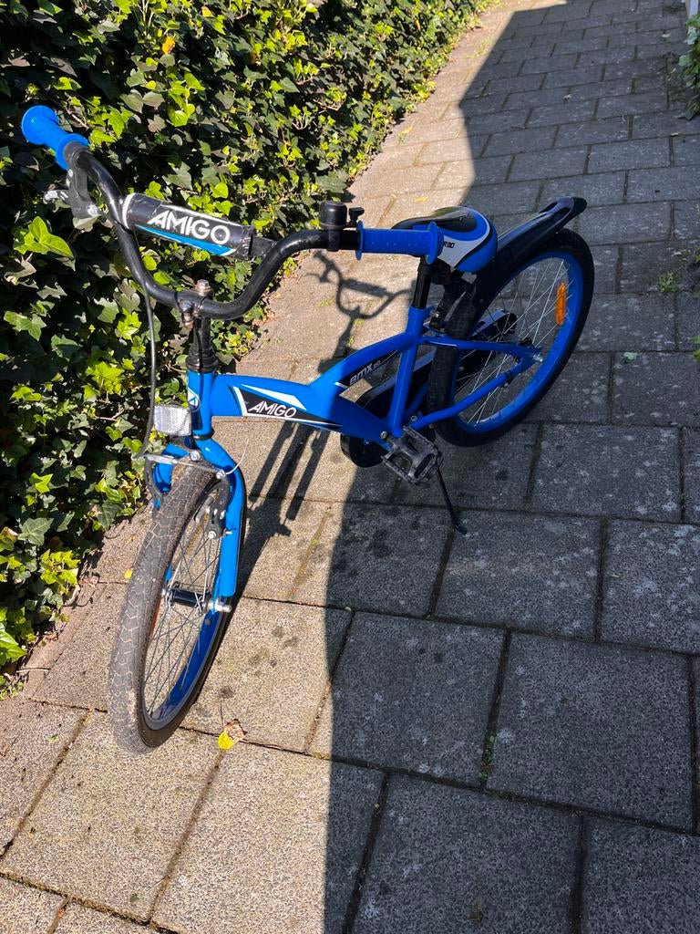 Amigo BMX Turbo kinderfiets 20 inch - Blauw, Fietsen en Brommers, Ophalen, Gebruikt, 20 inch, Handrem