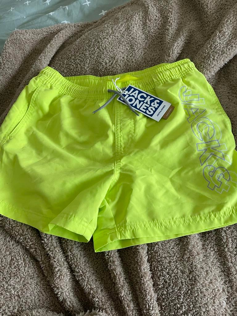 Jack & Jones zwembroek neon geel maat 164 nieuw, Nieuw, Ophalen of Verzenden, Maat 164, Zwembroek