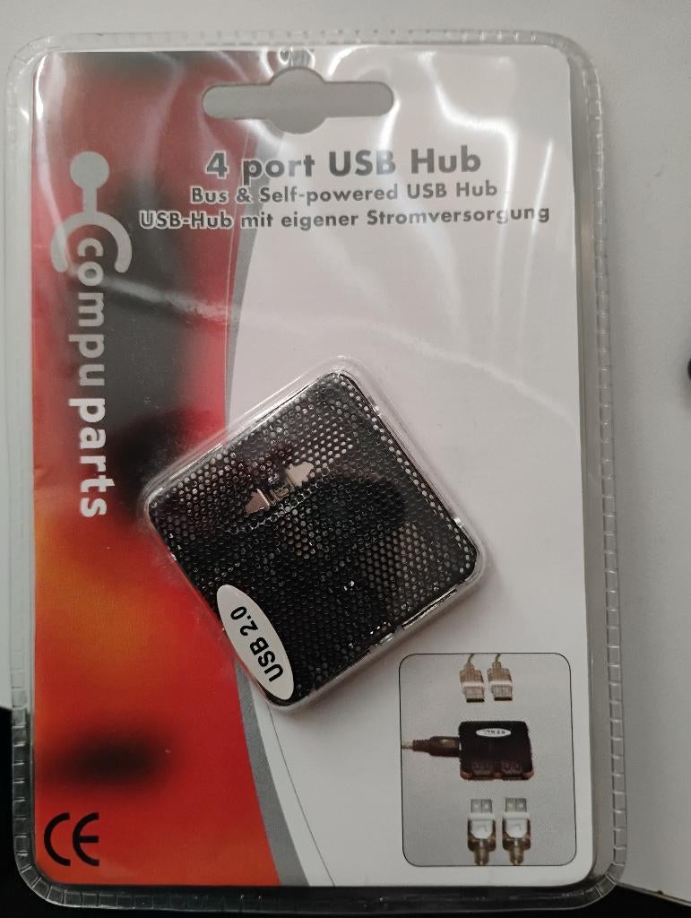 4 port USB Hub, Computers en Software, Dockingstations, Laptop, Verzenden, Compu Parts, Nieuw