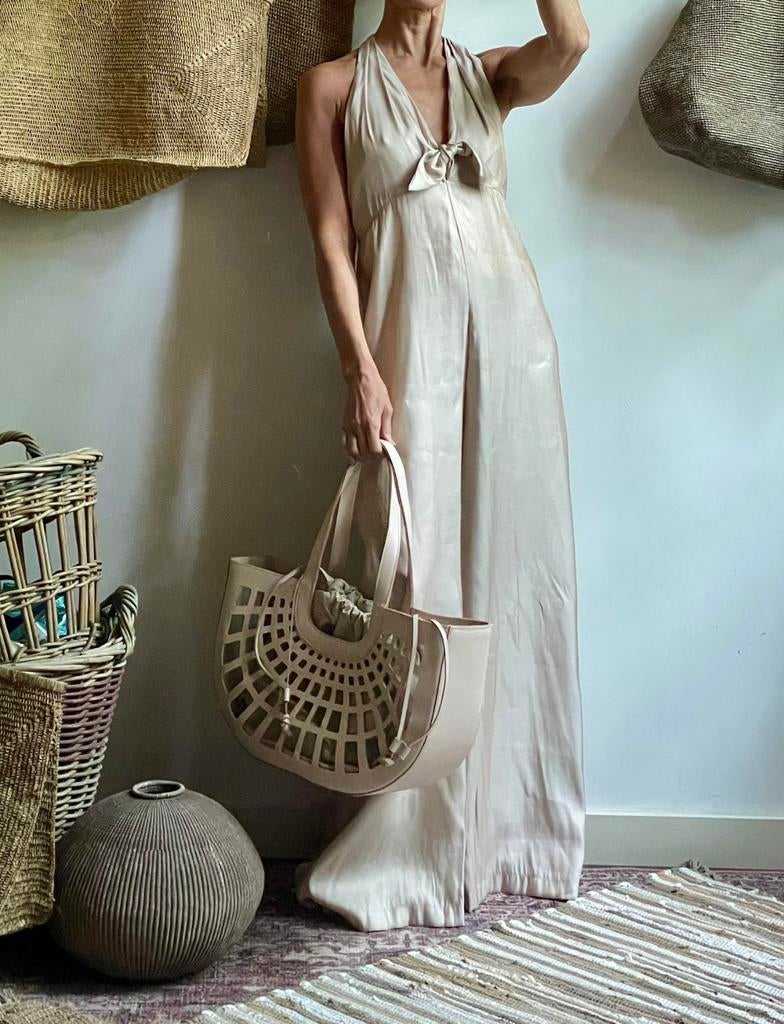 Prachtige Greek Ancient sandals lederen tas vib uniek, Ophalen of Verzenden, Zo goed als nieuw, Bruin, Handtas