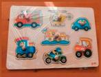Houten voertuigen inleg puzzel, Ophalen of Verzenden, Zo goed als nieuw, Overige typen