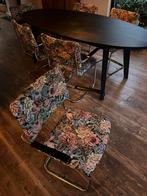 Buisstoelen 6 stuks met bloem gobelin bekleed, Huis en Inrichting, Ophalen, Gebruikt, Overige kleuren, Stof