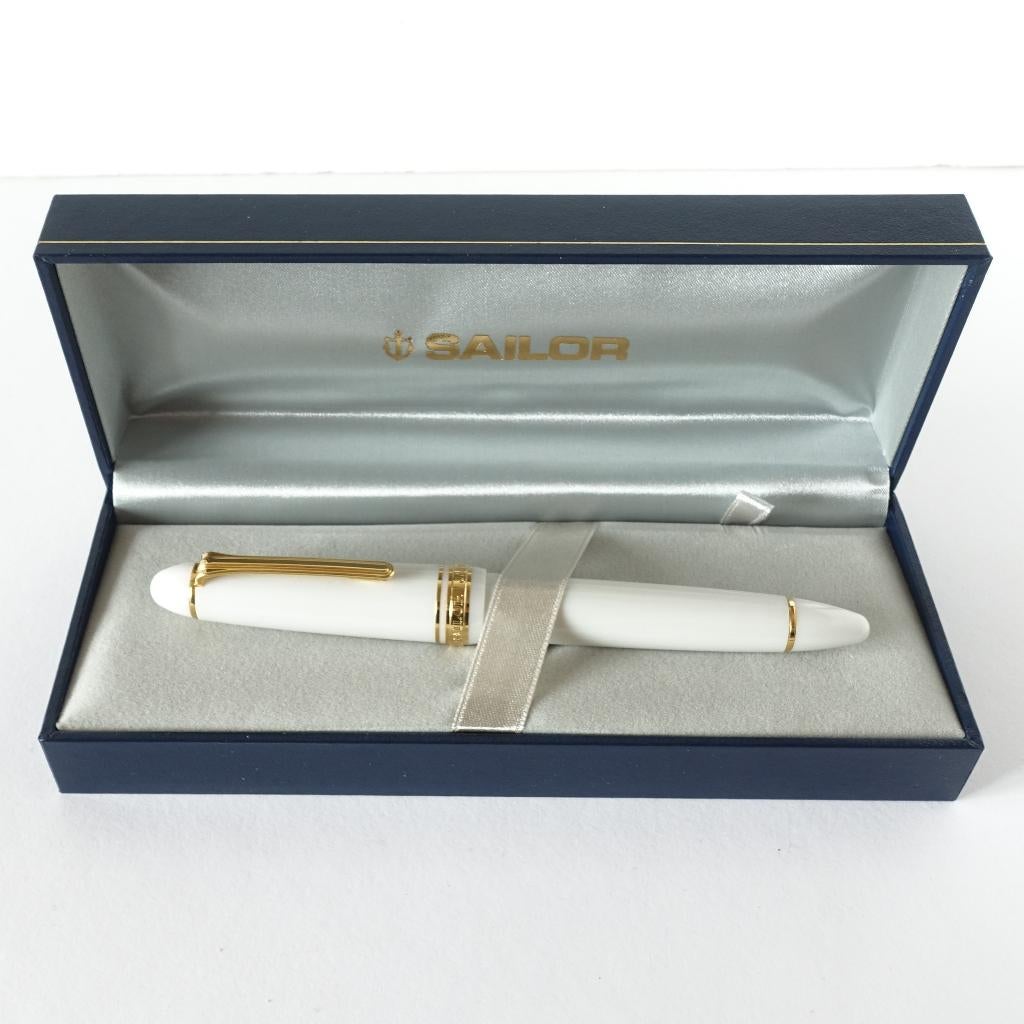 Sailor 1911 wit - 21k Gouden Punt (Broad), Overige merken, Met doosje, Ophalen of Verzenden, Zo goed als nieuw