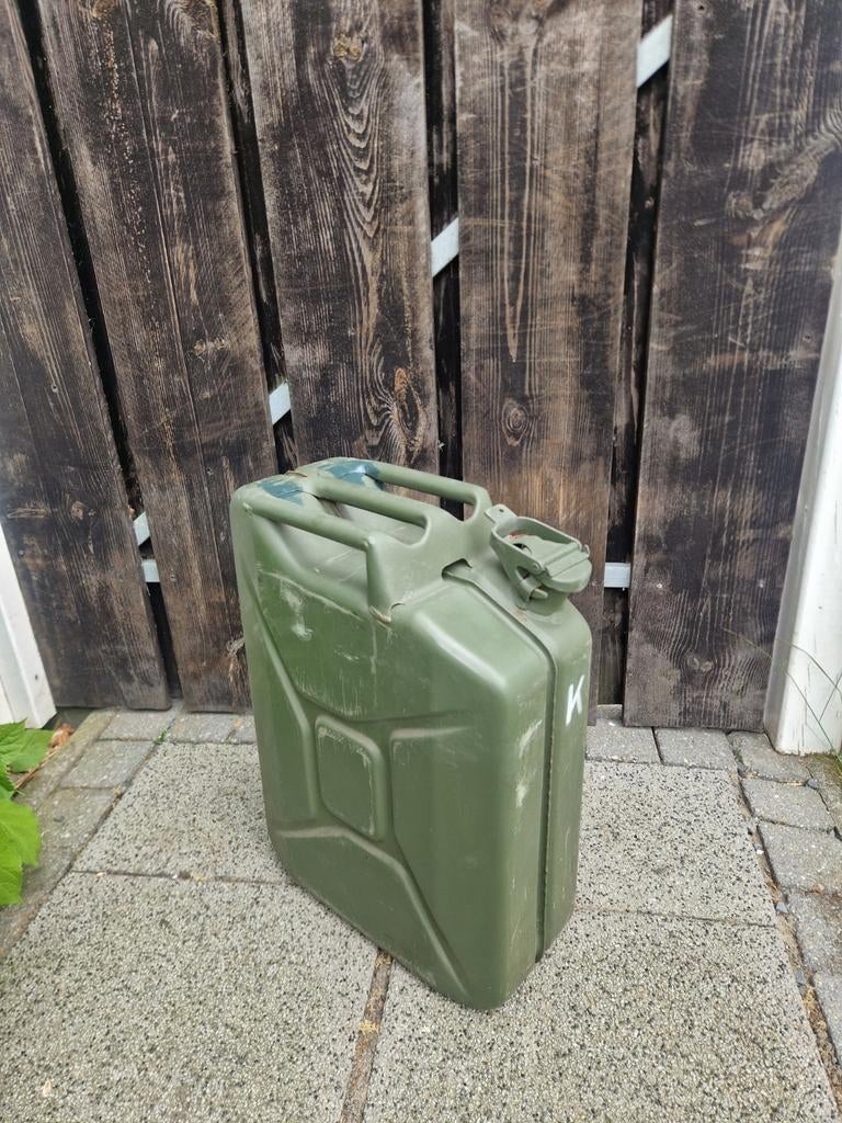 Jerrycan metaal/staal - 20 L - Groen, Ophalen, Gebruikt