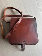 Echt leren schoudertas, Overige merken, Gebruikt, Bruin, Ophalen of Verzenden