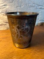 Antiek Zilveren Bekertje met Gravering - 52.6 gram, Ophalen of Verzenden, Zilver