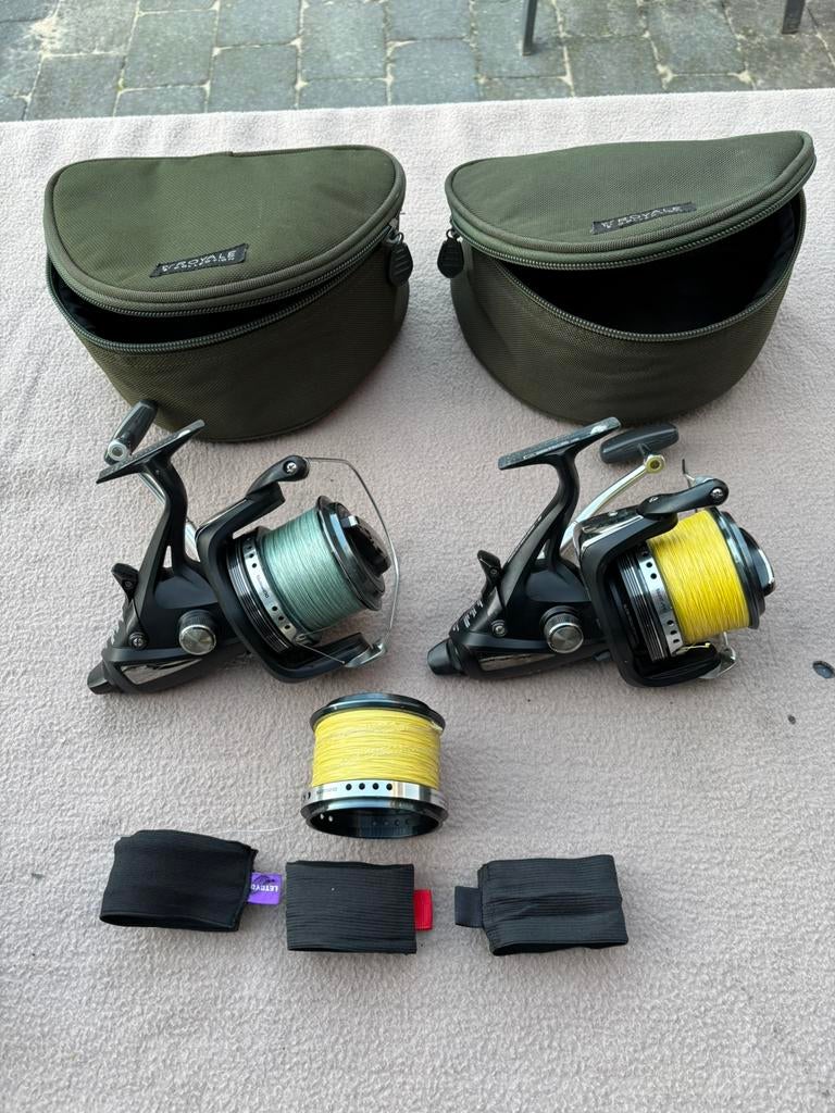 2 x Shimano big baitrunner longcast xta inlc fox tas +spoel, Watersport en Boten, Hengelsport | Karpervissen, Ophalen of Verzenden