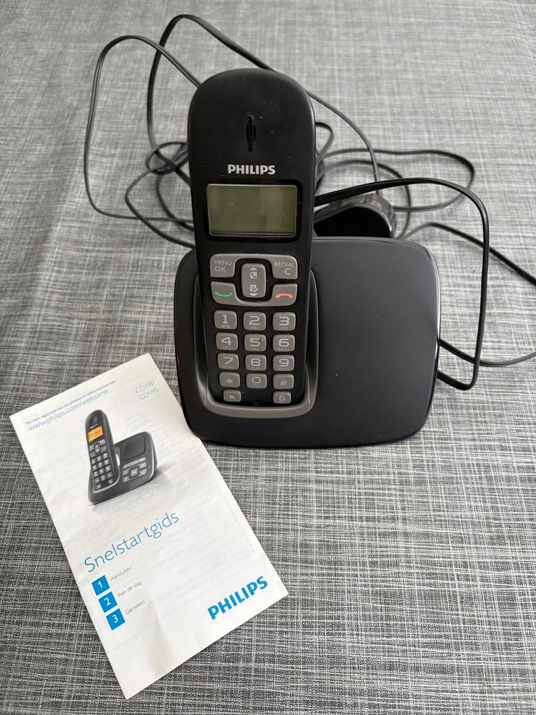Philips CD190 draadloze vaste telefoon, Ophalen of Verzenden, Zo goed als nieuw, 1 handset