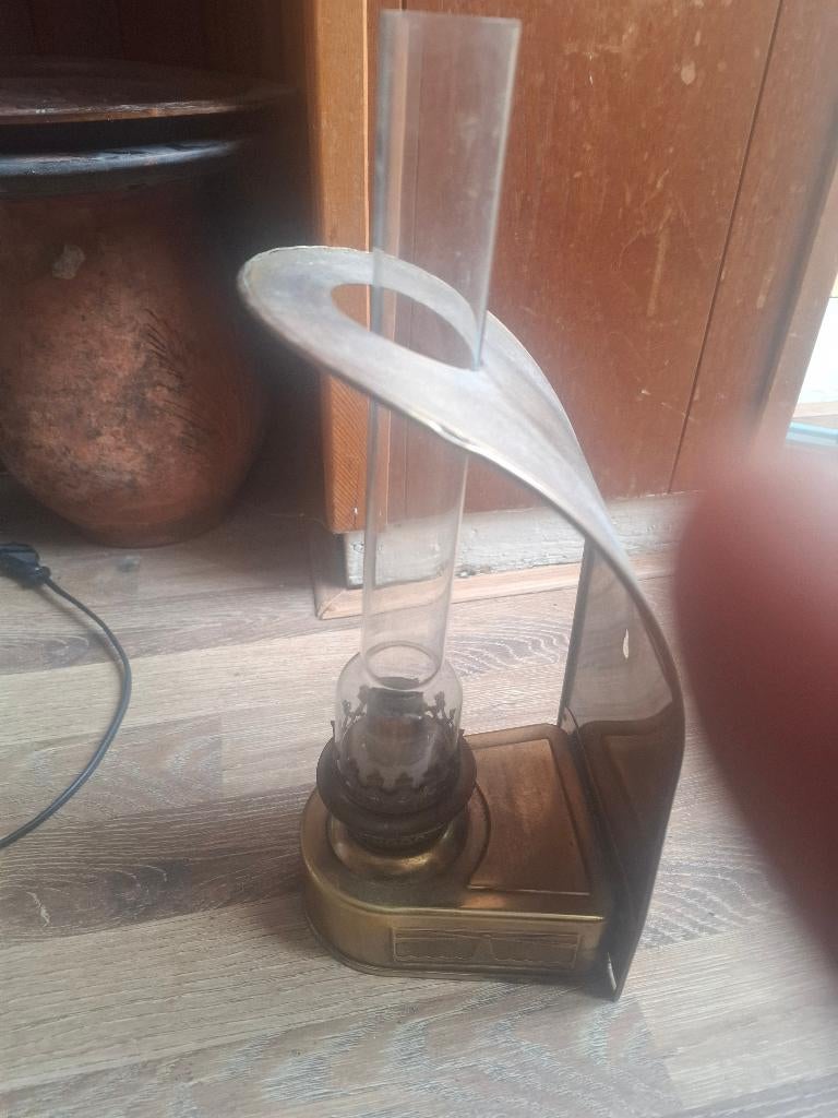 Vintage olie lamp, Ophalen of Verzenden, Koper