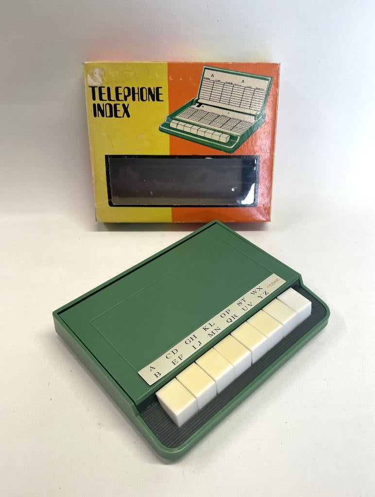 telefoonindex telefoonklapper jaren '70 vintage, Diversen, Bureau-accessoires, Ophalen of Verzenden, Gebruikt