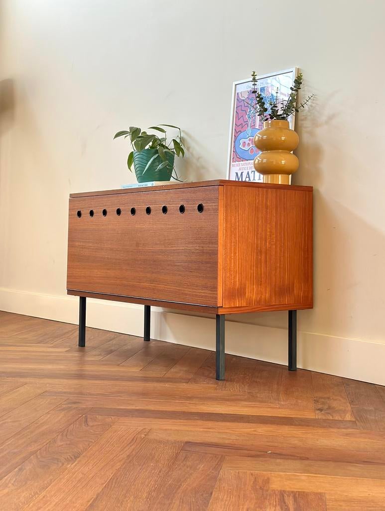 Vintage dressoir lowboard lp Rego jaren 50/60/70 wandmeubel, Ophalen, Gebruikt, Vintage, 50 tot 100 cm